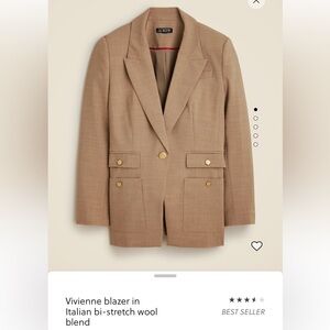 J. Crew Vivienne blazer in italian bi-stretch wool